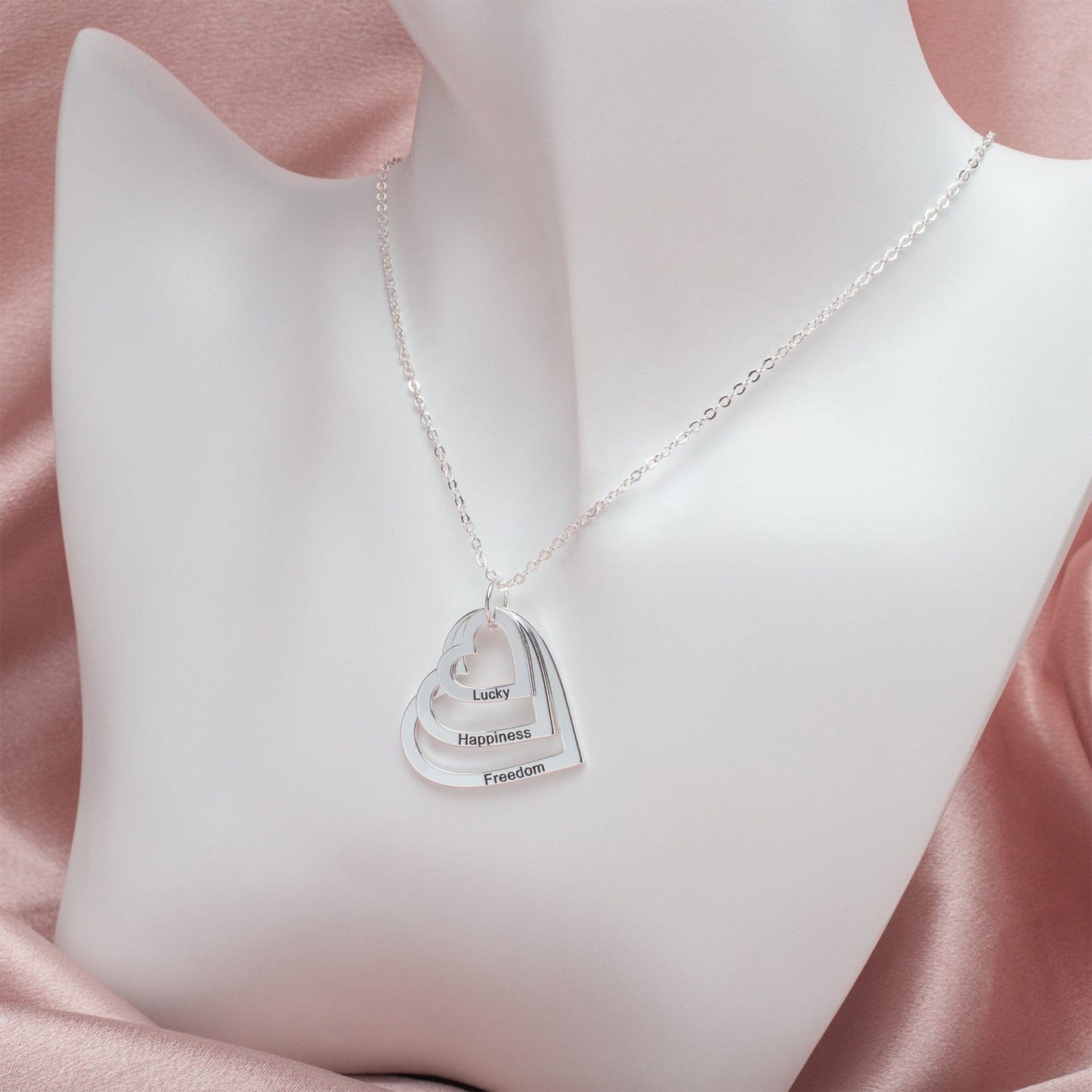 Multiple Heart Name Necklace