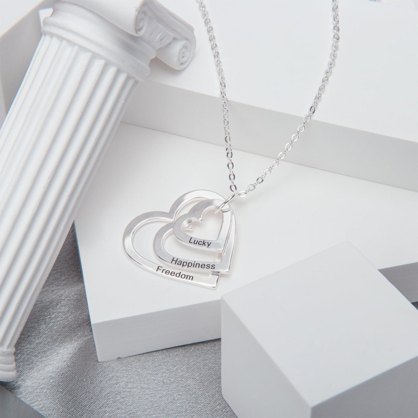 Multiple Heart Name Necklace